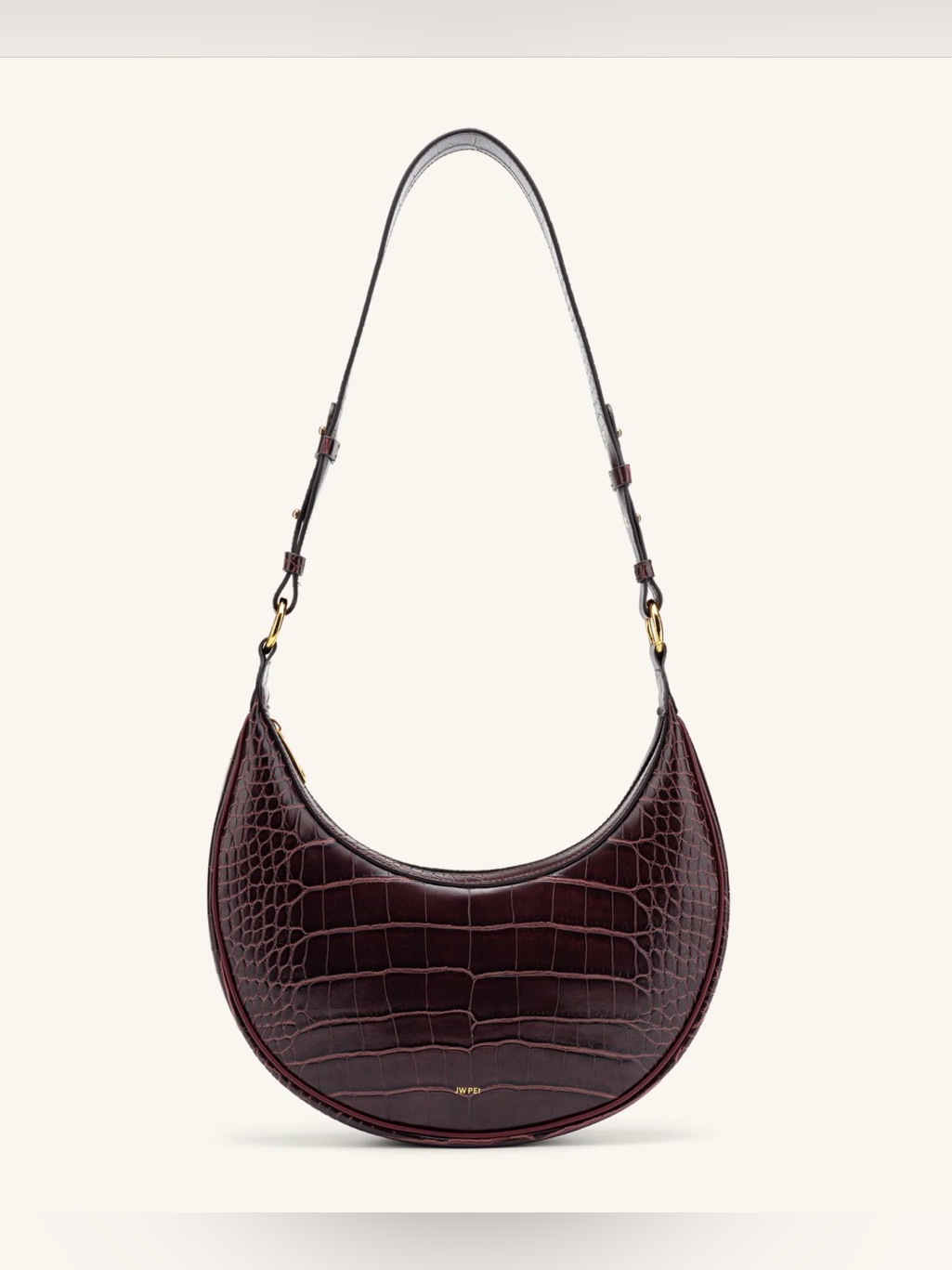 Jw Pei Carly Saddle Bag - Brown Croc